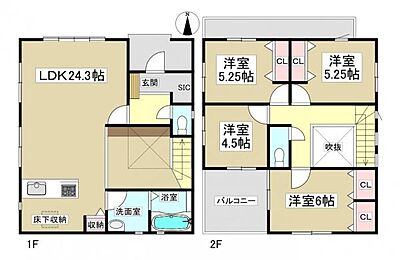 間取り：2号棟　間取図