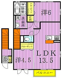 ガーデンパークみずき 2LDKの間取図画像