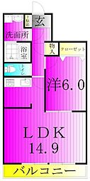FREAHEIM 1LDKの間取図画像