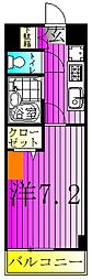 オークヒルズ濱嶋 1Kの間取図画像