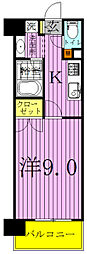 アーク柏レジデンス 1Kの間取図画像