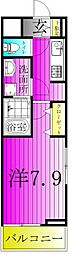 ソリヤエスティ2 1Kの間取図画像