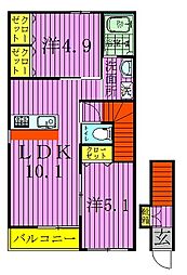 クレール松葉III 2階