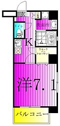 アークシティ柏 1Kの間取図画像