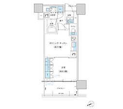 パークシティ柏の葉キャンパスザ・ゲートタワーウエスト 1DKの間取図画像