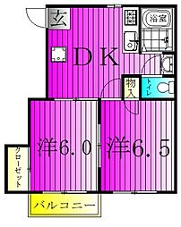 バーディハイツII 2階