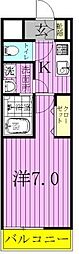 ブリーズ・セイバリー 1Kの間取図画像