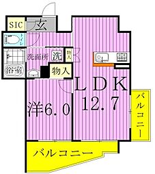 BrilliantViewCentralPark 1LDKの間取図画像