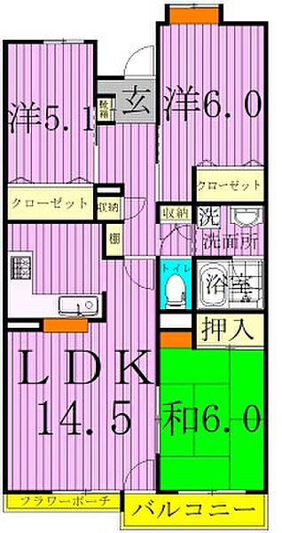 Noblesse Minamikashiwa～ノブレス南柏～ 408｜千葉県柏市豊四季(賃貸マンション3LDK・4階・74.68㎡)の写真 その2