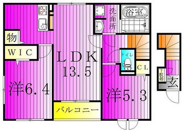アルクドマーニ 201｜千葉県柏市西原４丁目(賃貸アパート2LDK・2階・59.16㎡)の写真 その2