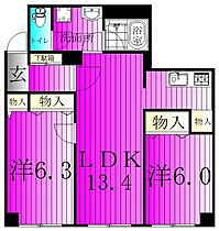 ベルパレス 105 ｜ 千葉県柏市篠籠田1445-2（賃貸アパート2LDK・1階・56.30㎡） その2