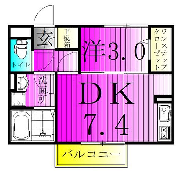 アドラブールあけぼの 105 105｜千葉県柏市あけぼの３丁目(賃貸アパート1DK・1階・29.50㎡)の写真 その2