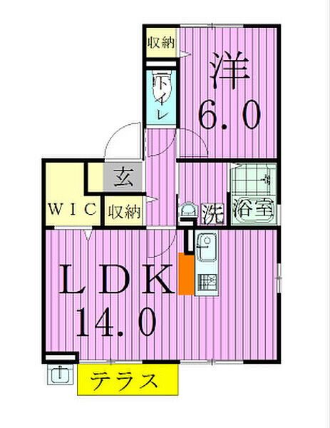 ルミエールB棟 201｜千葉県柏市しいの木台３丁目(賃貸アパート1LDK・2階・48.00㎡)の写真 その2
