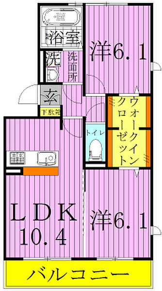 コンフォルト 201｜千葉県柏市富里３丁目(賃貸アパート2LDK・2階・53.79㎡)の写真 その2