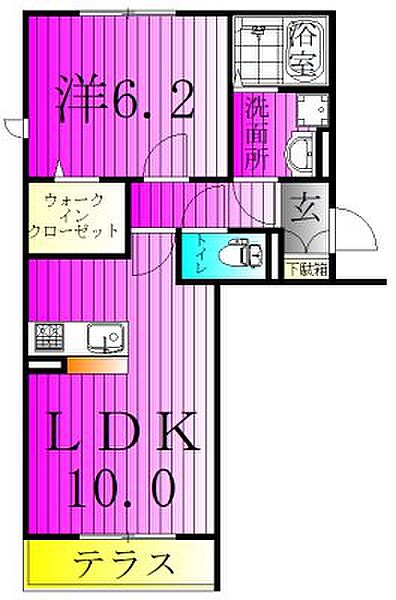アステールピュールM 103｜千葉県流山市おおたかの森北２丁目(賃貸アパート1LDK・1階・40.01㎡)の写真 その2