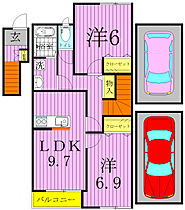 ブランピエール 201 ｜ 千葉県柏市高田246（賃貸アパート2LDK・2階・59.19㎡） その2