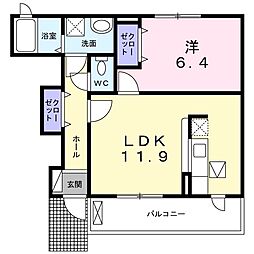 間取図画像 1LDK