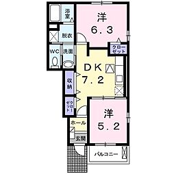 間取図画像 2DK