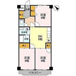 パークシティ 3DKの間取図画像