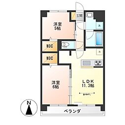 Y&M祇園 2LDKの間取図画像