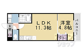 カーサ・フェリーチェ桂 504 ｜ 京都府京都市西京区桂上野東町（賃貸マンション1LDK・5階・36.00㎡） その2