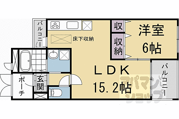 コンフィアンサ桂 305｜京都府京都市西京区桂畑ケ田町(賃貸マンション1LDK・3階・48.22㎡)の写真 その2