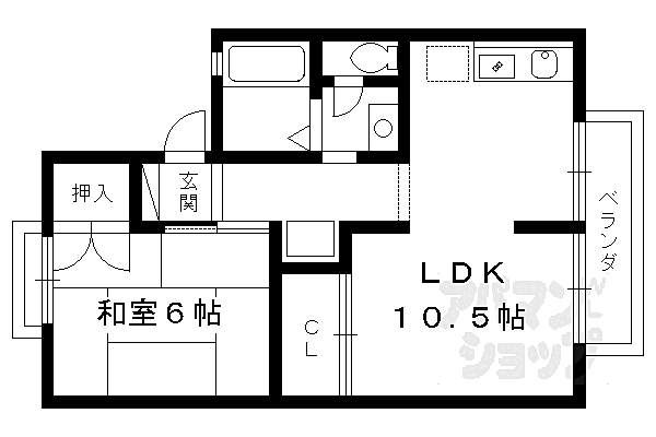 ボワ・ヴィラージュ 203｜京都府京都市西京区大枝中山町(賃貸アパート1LDK・2階・40.15㎡)の写真 その2