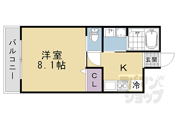 ＭＥＳＡ　ＶＥＲＤＥ　桂 312｜京都府京都市西京区桂西滝川町(賃貸マンション1K・3階・25.64㎡)の写真 その2