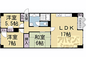 京都府京都市右京区梅津大縄場町（賃貸マンション3LDK・3階・72.00㎡） その2