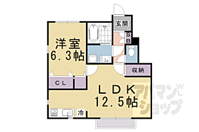 京都府亀岡市篠町森上垣内（賃貸アパート1LDK・1階・44.55㎡） その2