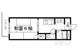 フレグランス井上 1Kの間取図画像
