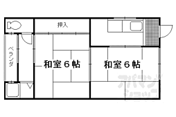 ハイツ雪 2階2Kの間取り