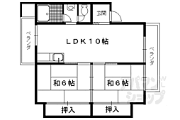 ヴィラ麻田 2LDKの間取図画像