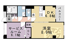 JR山陰本線 並河駅 徒歩13分の賃貸マンション 1階1SDKの間取り