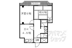 パレアズマ今里 3階2DKの間取り
