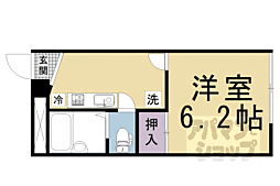 レオパレスプリムラ 1階1Kの間取り