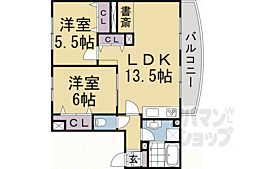 辻マンション 3階2LDKの間取り
