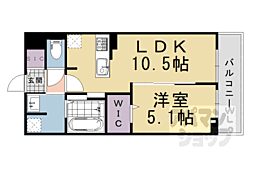 JR山陰本線 亀岡駅 徒歩14分の賃貸アパート 1階1LDKの間取り