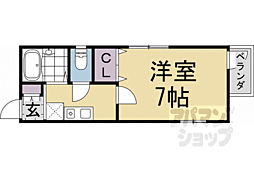 グレイスホーム 2階1Kの間取り