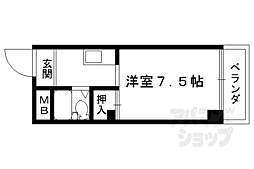 JR東海道・山陽本線 桂川駅 徒歩22分の賃貸マンション 1階1Kの間取り