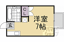 ファジィ亀岡 ワンルームの間取図画像