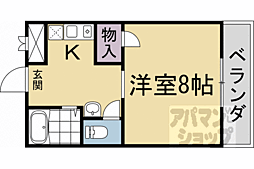 JR山陰本線 亀岡駅 徒歩8分の賃貸マンション 3階1Kの間取り