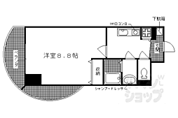 ジュノン 4階1Kの間取り