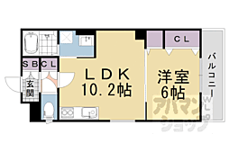 クリエオーレ滝ノ町 3階1LDKの間取り