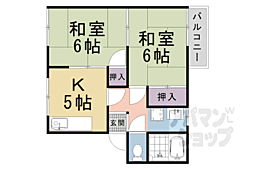 タウニィ地後 2DKの間取図画像