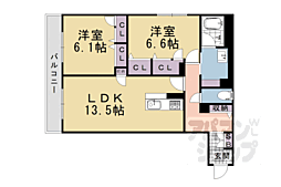 グランコート北浦 2LDKの間取図画像