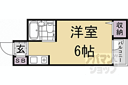 NUビル 1Kの間取図画像