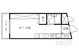 プレジールマンション 1Kの間取図画像