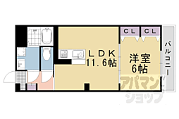 シャルレ7番館 1LDKの間取図画像