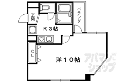 アルティア桂 1Kの間取図画像